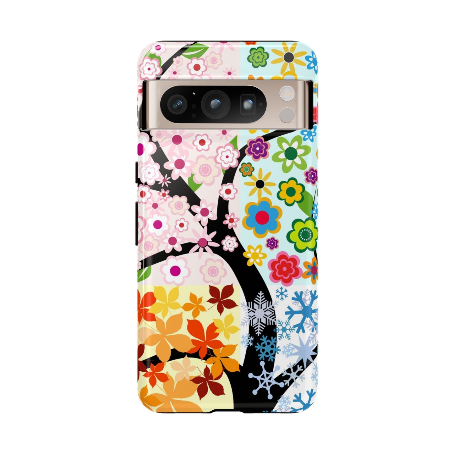 Four Seasons: Fall, Winter, Spring and Summer inspired phone case for iPhone, Samsung Galaxy and Google Pixel devices