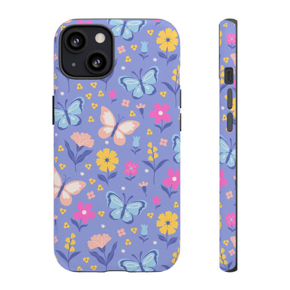 Lavender Butterflies: Tough Phone Case for iPhone, Samsung Galaxy and Google Pixel