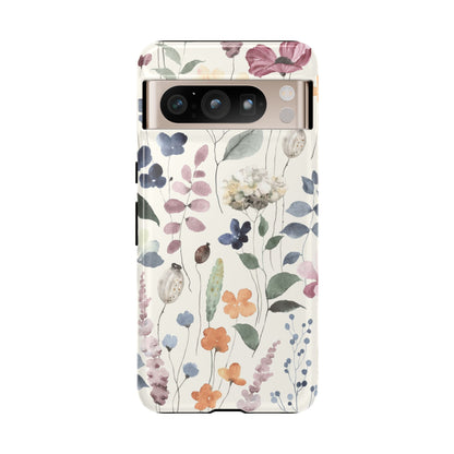 Floral prints phone case for iPhone, Samsung Galaxy and Pixel devices