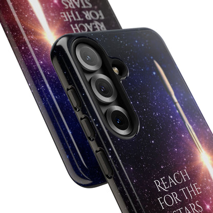 Reach for the Stars: Rocket-illustrated phone case for iPhone, Samsung Galaxy and Pixel devices