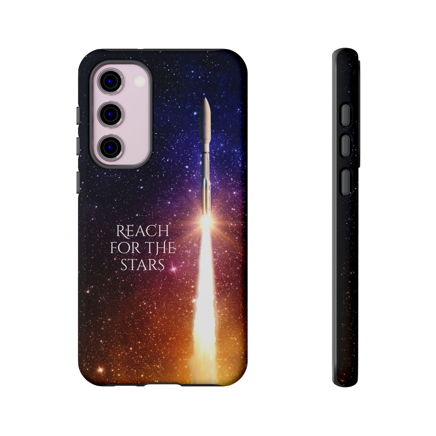 Reach for the Stars: Rocket-illustrated phone case for iPhone, Samsung Galaxy and Pixel devices