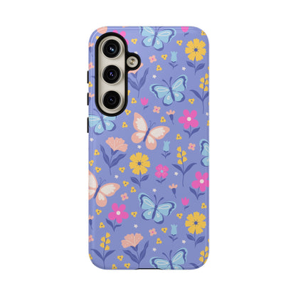 Lavender Butterflies: Tough Phone Case for iPhone, Samsung Galaxy and Google Pixel