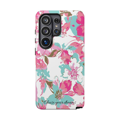 Chase your dreams: Artistic and elegant phone case for Apple iPhone, Samsung Galaxy and Pixel devices