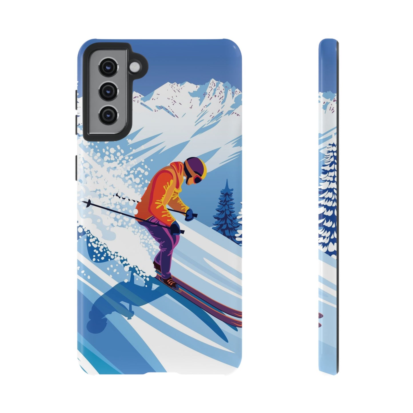 Glacier Rush: Ice Ski inspired phone case for iPhone, Samsung Galaxy and Google  Pixel devices