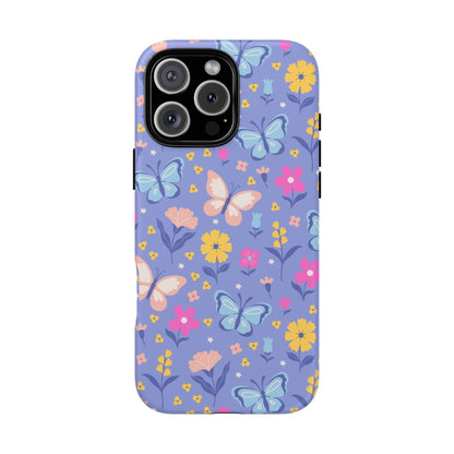 Lavender Butterflies: Tough Cases for iPhone, Samsung Galaxy and Google Pixel