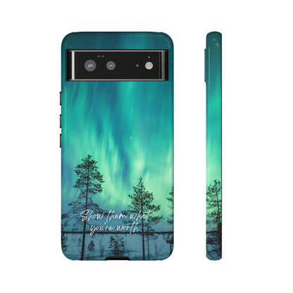 Show them what you're worth: Aurora borealis-inspired phone case for iPhone, Galaxy and Pixel devices