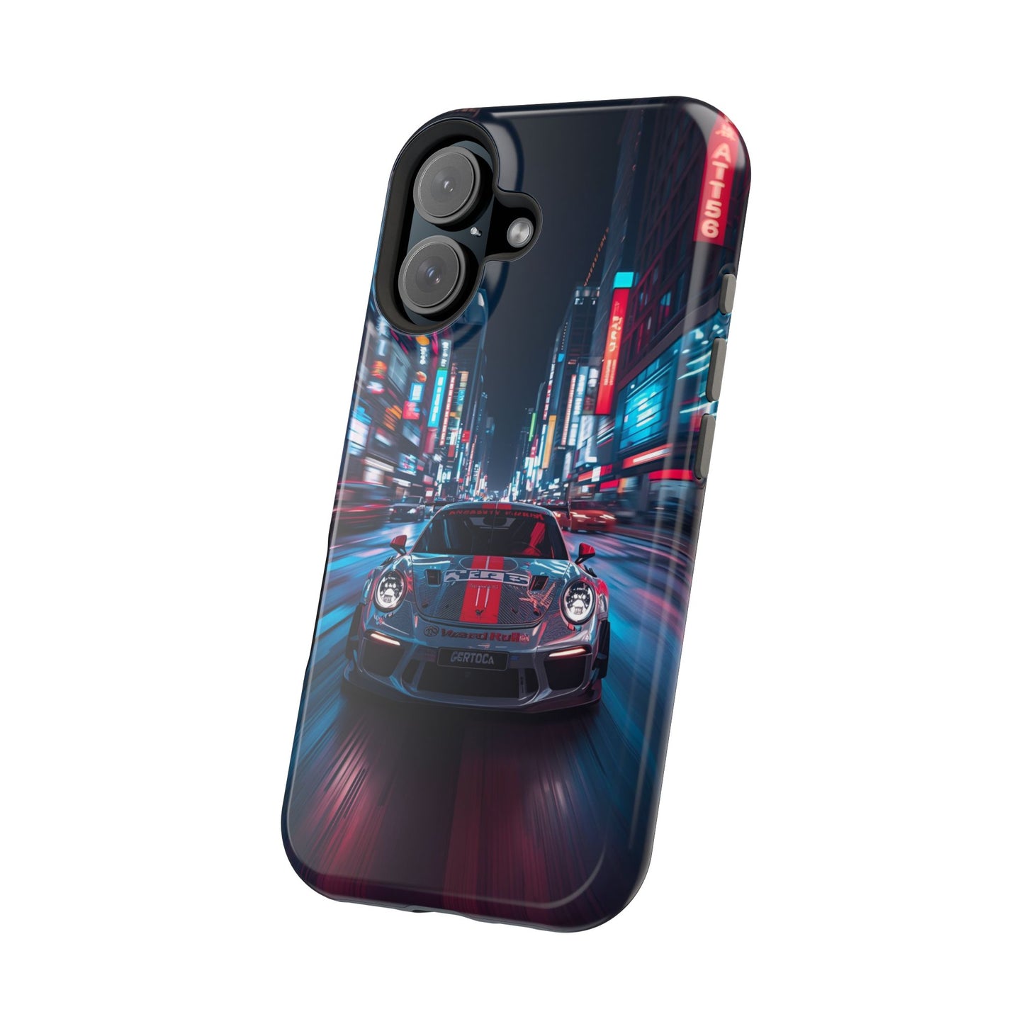 Urban Racer (MagSafe version): Neon Car Inspired iPhone Case for Men