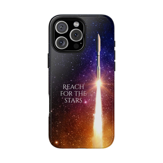 Reach for the stars: rocket illustrated phone case for iPhone, Samsung Galaxy and Pixel devices