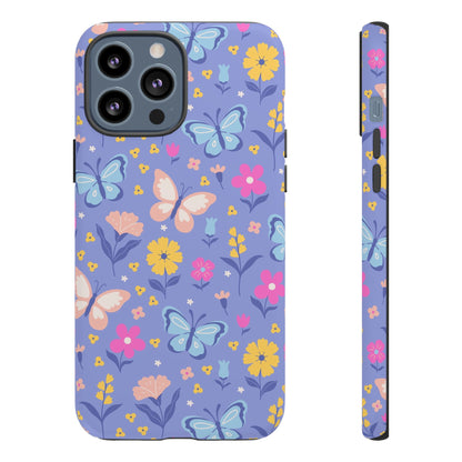 Lavender Butterflies: Tough Phone Case for iPhone, Samsung Galaxy and Google Pixel
