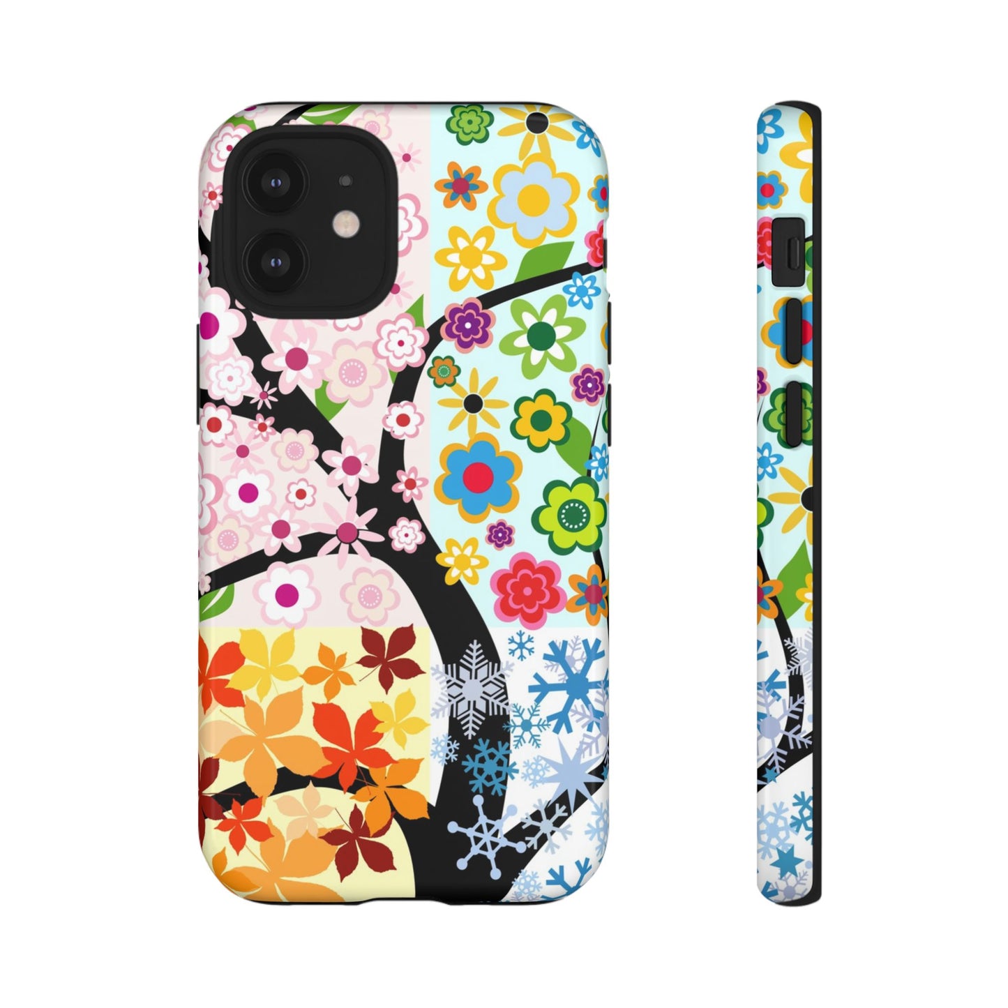 Four Seasons: Fall, Winter, Spring and Summer inspired phone case for iPhone, Samsung Galaxy and Google Pixel devices