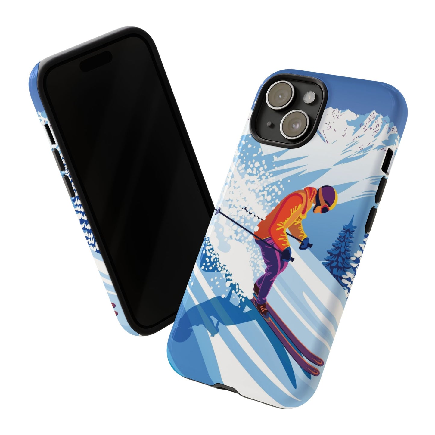 Glacier Rush: Ice Ski inspired phone case for iPhone, Samsung Galaxy and Google  Pixel devices