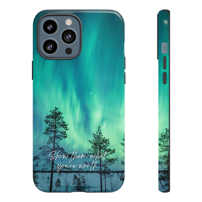 Show them what you're worth: Aurora borealis-inspired phone case for iPhone, Galaxy and Pixel devices