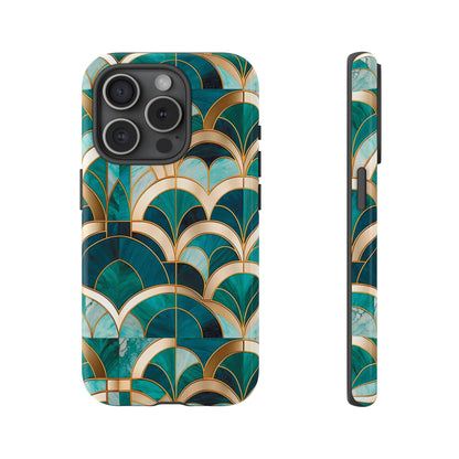 Emerald Deco: Vintage Plush Phone Case for iPhone, Samsung Galaxy and Google Pixel devices