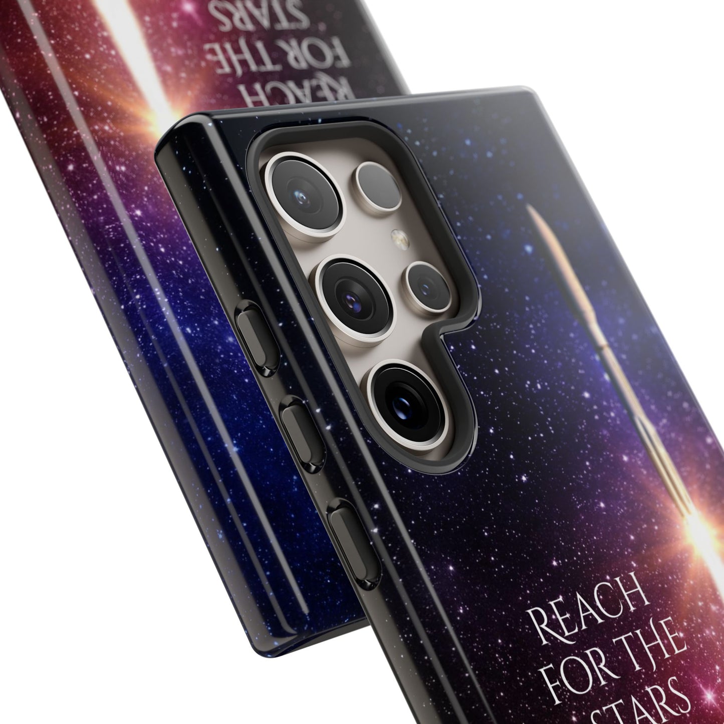 Reach for the Stars: Rocket-illustrated phone case for iPhone, Samsung Galaxy and Pixel devices