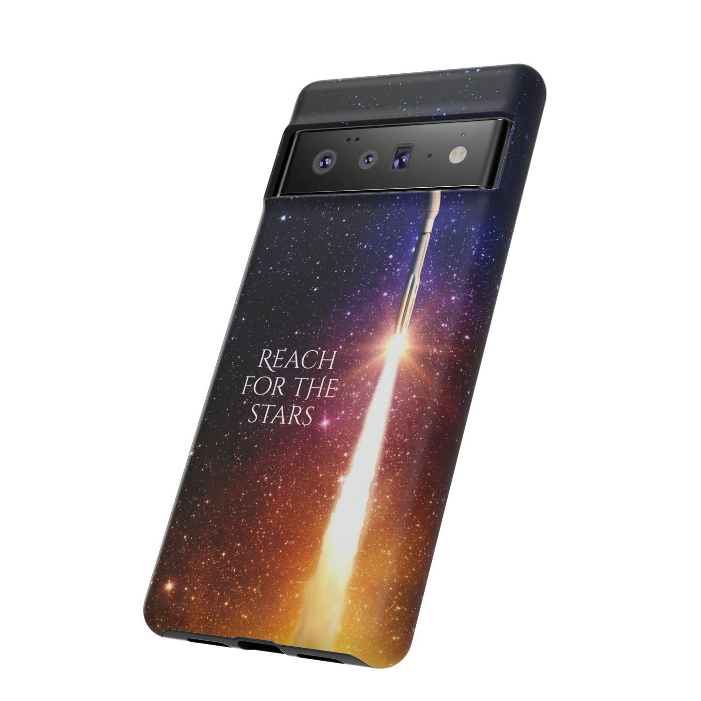 Reach for the stars: rocket illustrated phone case for iPhone, Samsung Galaxy and Pixel devices