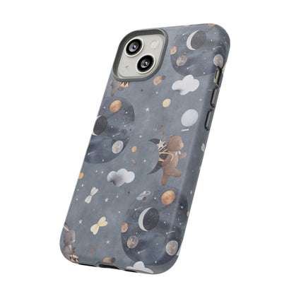 Moon, Bear and Bunny: Cute phone case for iPhone, Samsung Galaxy and Google Pixel devices