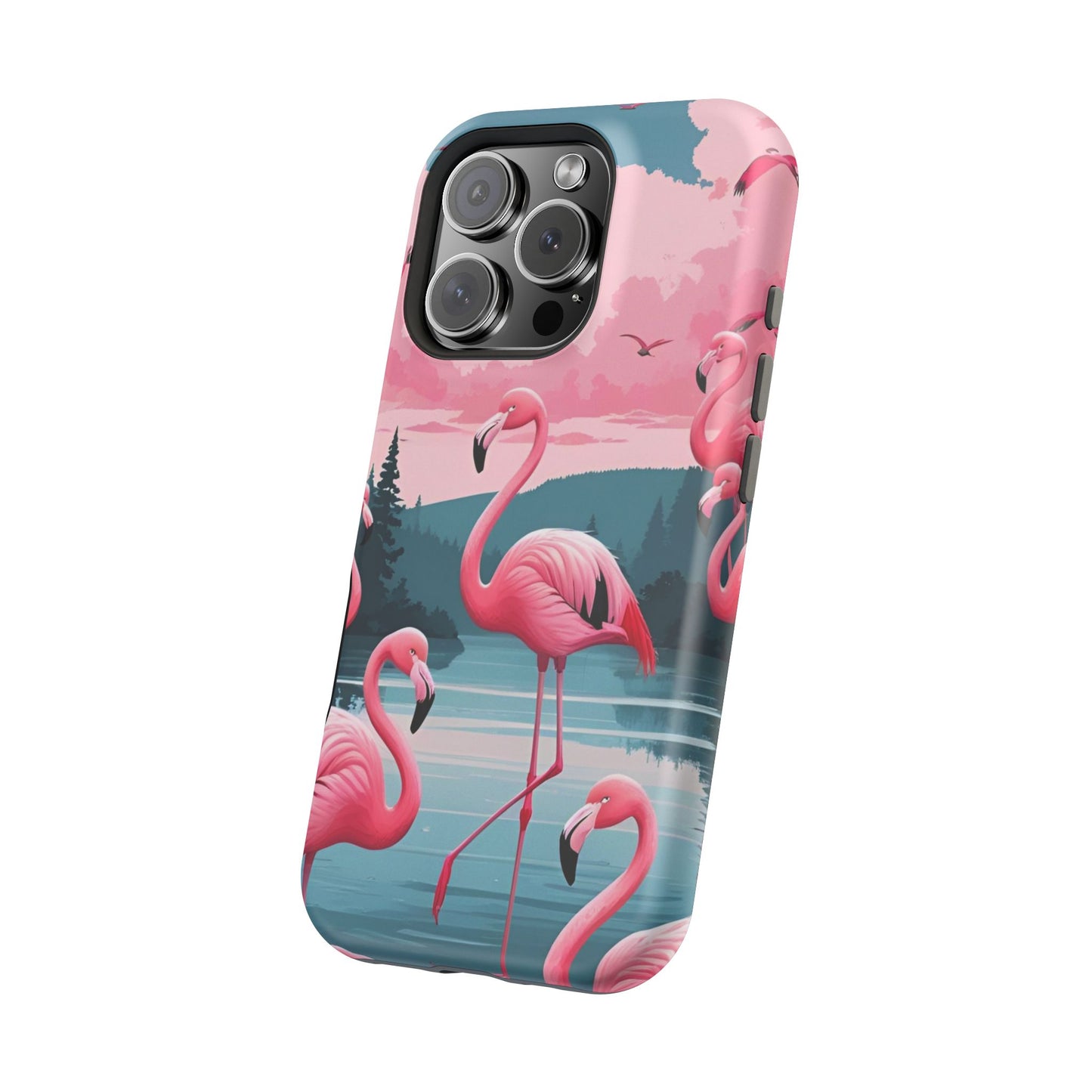 Velvet Skies Flamingo Case MagSafe phone case for Apple iPhone