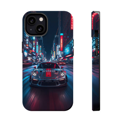 Urban Racer (MagSafe version): Neon Car Inspired iPhone Case for Men