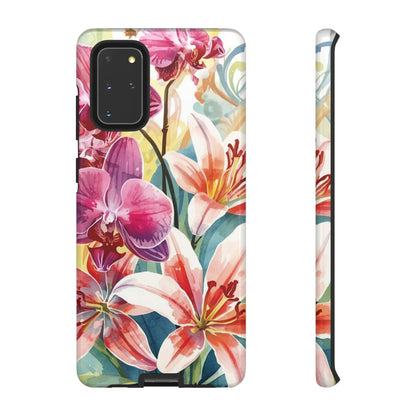 Hibiscus & Orchid Bloom Case: Floral Beauty for Your Samsung Galaxy S Series