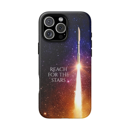 Reach for the Stars: Rocket-illustrated phone case for iPhone, Samsung Galaxy and Pixel devices
