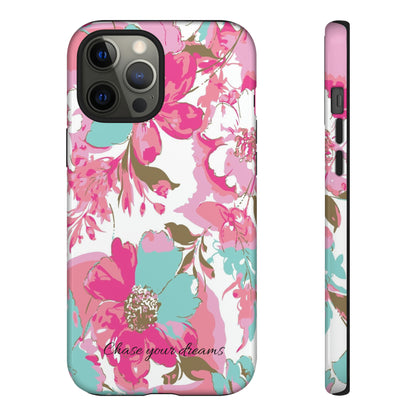 Chase your dreams: Artistic and elegant phone case for Apple iPhone, Samsung Galaxy and Pixel devices