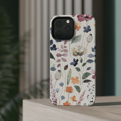 Floral prints phone case for iPhone (MagSafe version)