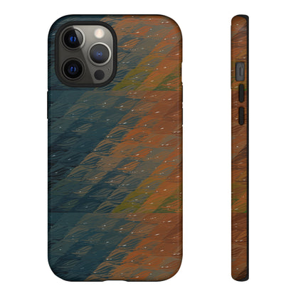 BRUE: Brown + Blue Geometric case for iPhone, Galaxy and Pixel