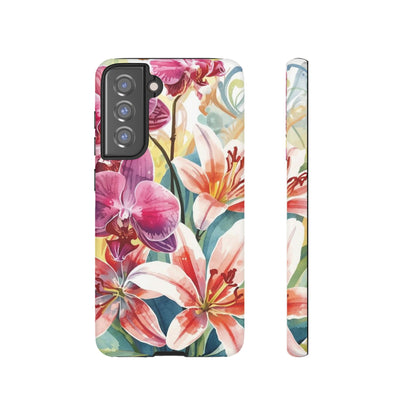 Hibiscus & Orchid Bloom Case: Floral Beauty for Your Samsung Galaxy S Series