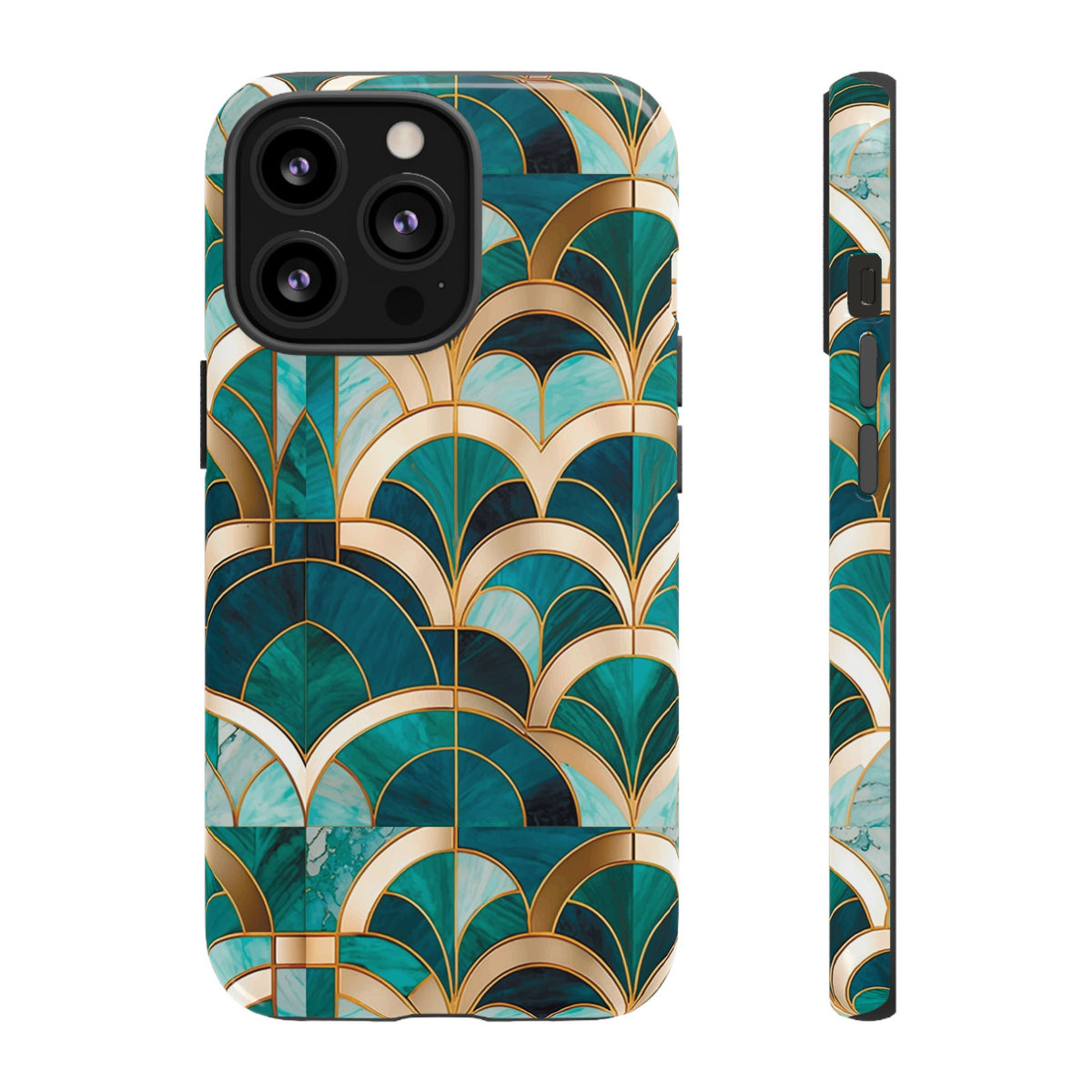 Emerald Deco: Vintage Plush Phone Case for iPhone, Samsung Galaxy and Google Pixel devices