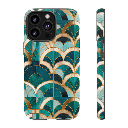 Emerald Deco: Vintage Plush Phone Case for iPhone, Samsung Galaxy and Google Pixel devices