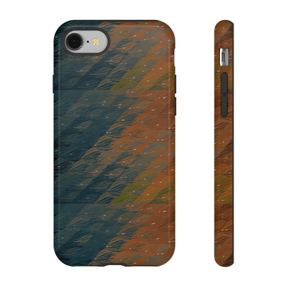 BRUE: Brown + Blue Geometric case for iPhone, Galaxy and Pixel