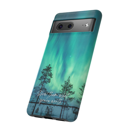 Show them what you're worth: Aurora borealis-inspired phone case for iPhone, Galaxy and Pixel devices