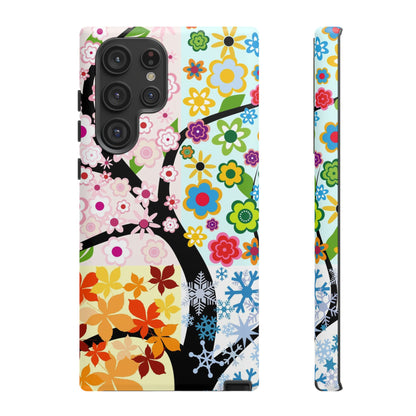 Four Seasons: Fall, Winter, Spring and Summer inspired phone case for iPhone, Samsung Galaxy and Google Pixel devices