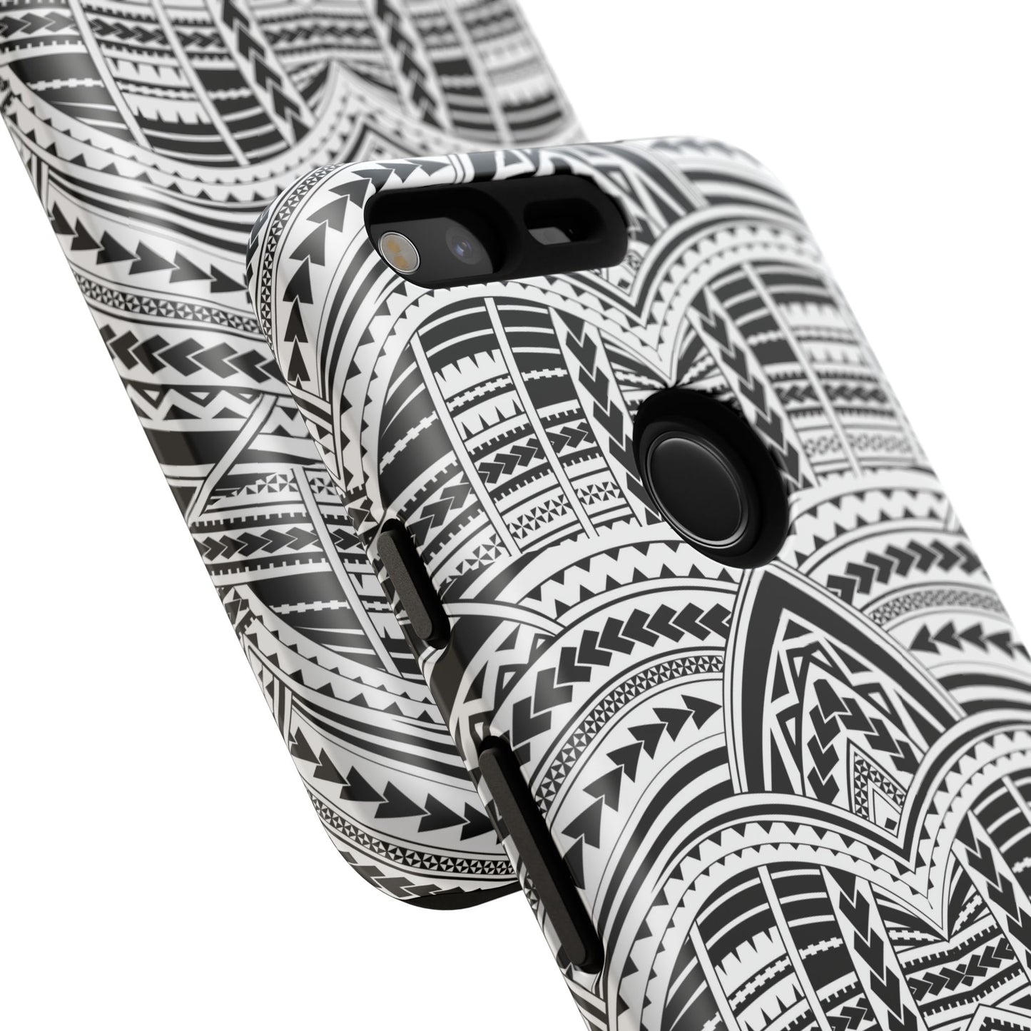 Tatoeage: telefoonhoesje met tribalpatroon voor iPhone, Samsung Galaxy en Google Pixel