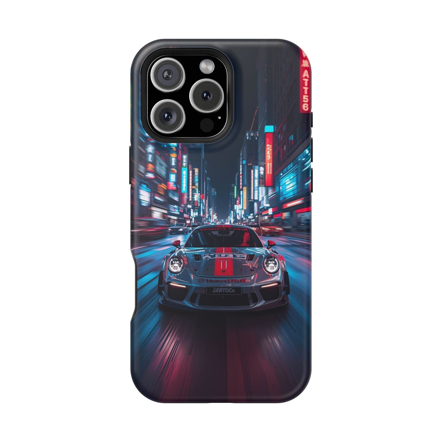 Urban Racer (MagSafe version): Neon Car Inspired iPhone Case for Men
