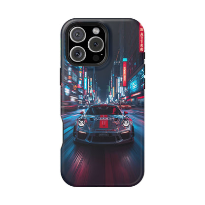 Urban Racer (MagSafe version): Neon Car Inspired iPhone Case for Men