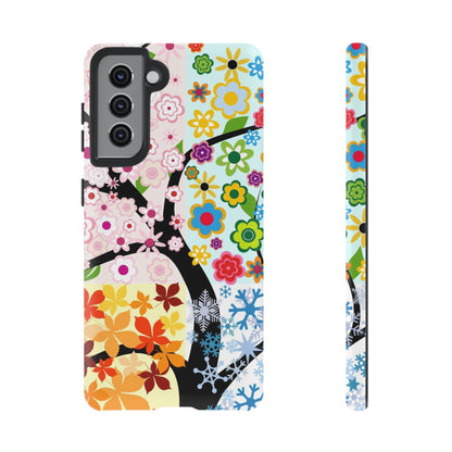 Four Seasons: Fall, Winter, Spring and Summer inspired phone case for iPhone, Samsung Galaxy and Google Pixel devices