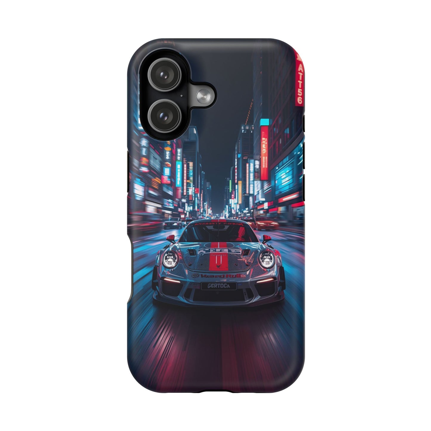Urban Racer (MagSafe version): Neon Car Inspired iPhone Case for Men