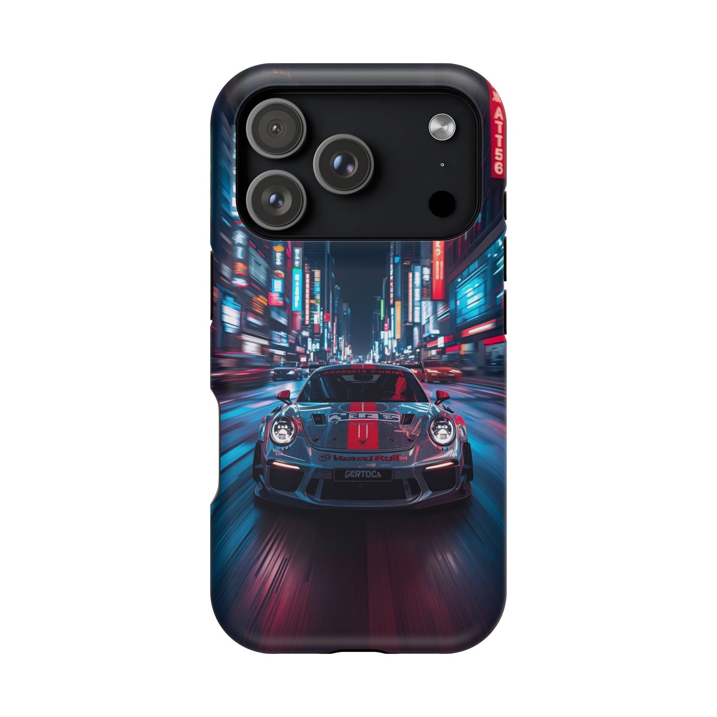 Urban Racer (MagSafe version): Neon Car Inspired iPhone Case for Men