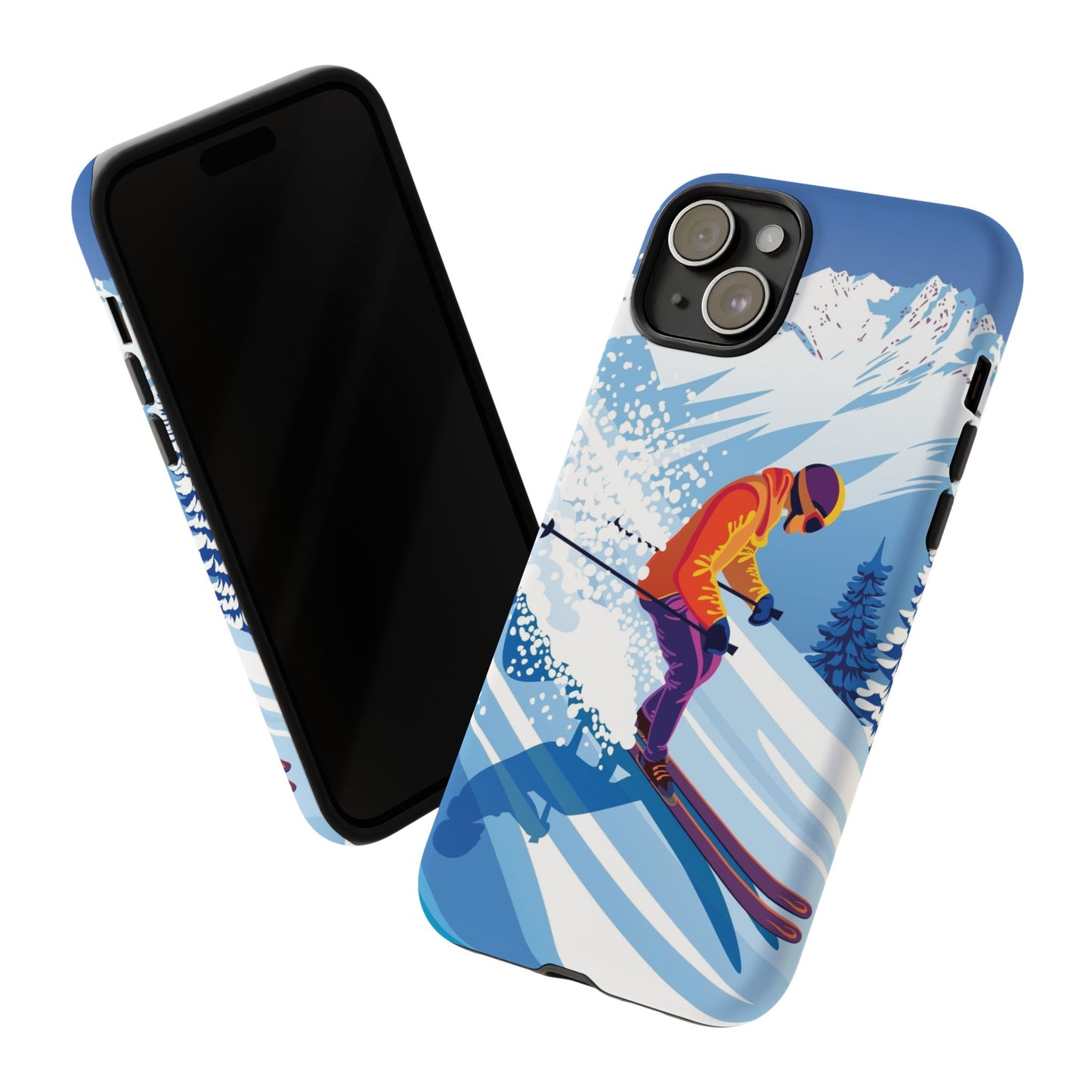 Glacier Rush: Ice Ski inspired phone case for iPhone, Samsung Galaxy and Google  Pixel devices