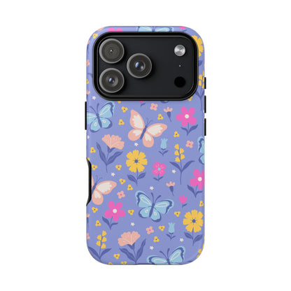 Lavender Butterflies: Tough Phone Case for iPhone, Samsung Galaxy and Google Pixel