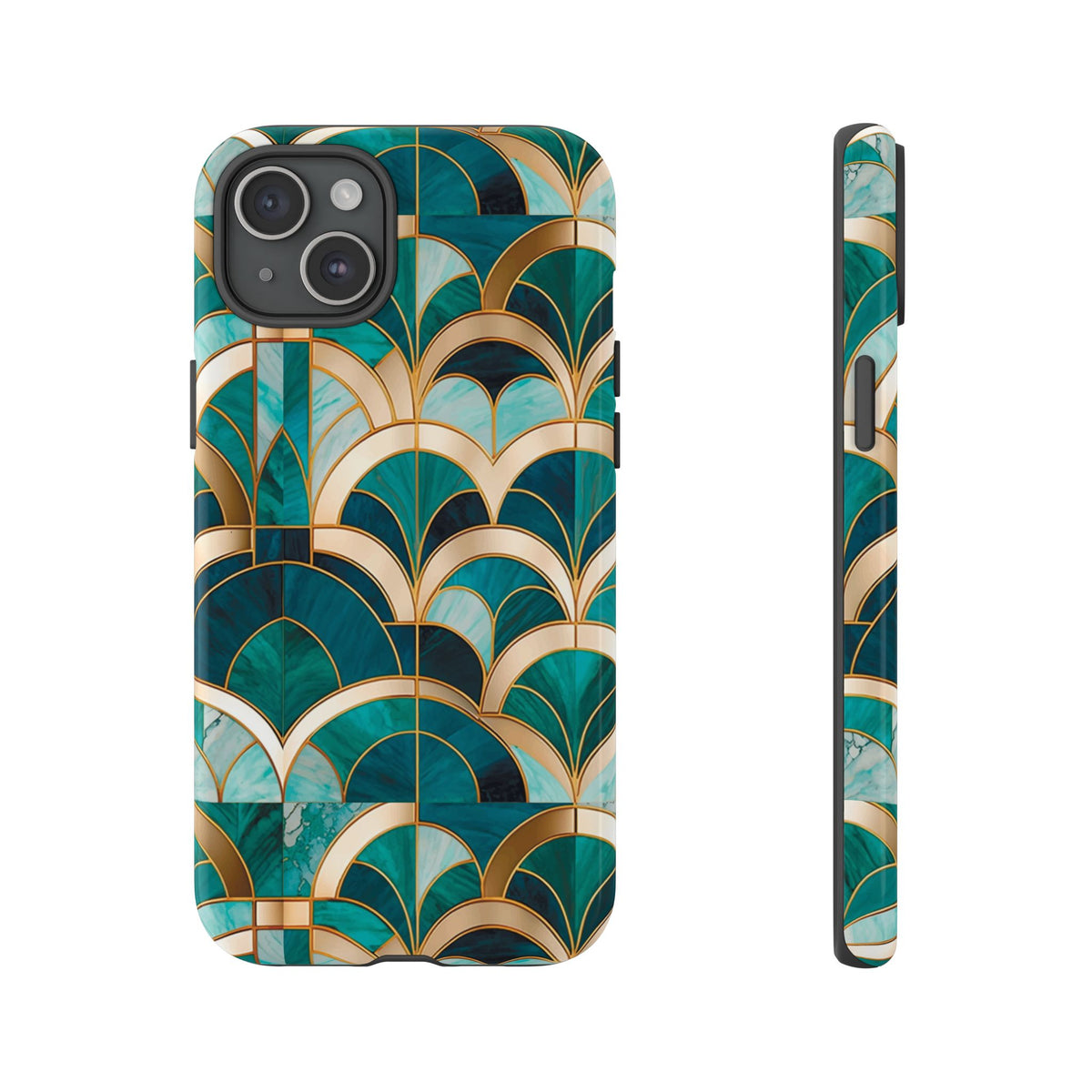 Emerald Deco: Vintage Plush Phone Case for iPhone, Samsung Galaxy and Google Pixel devices