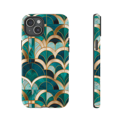 Emerald Deco: Vintage Plush Phone Case for iPhone, Samsung Galaxy and Google Pixel devices