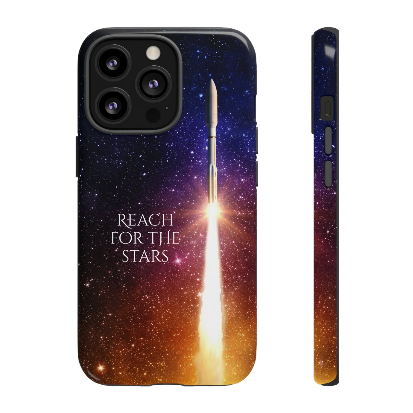 Reach for the stars: rocket illustrated phone case for iPhone, Samsung Galaxy and Pixel devices