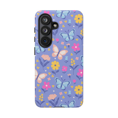 Lavender Butterflies: Tough Phone Case for iPhone, Samsung Galaxy and Google Pixel