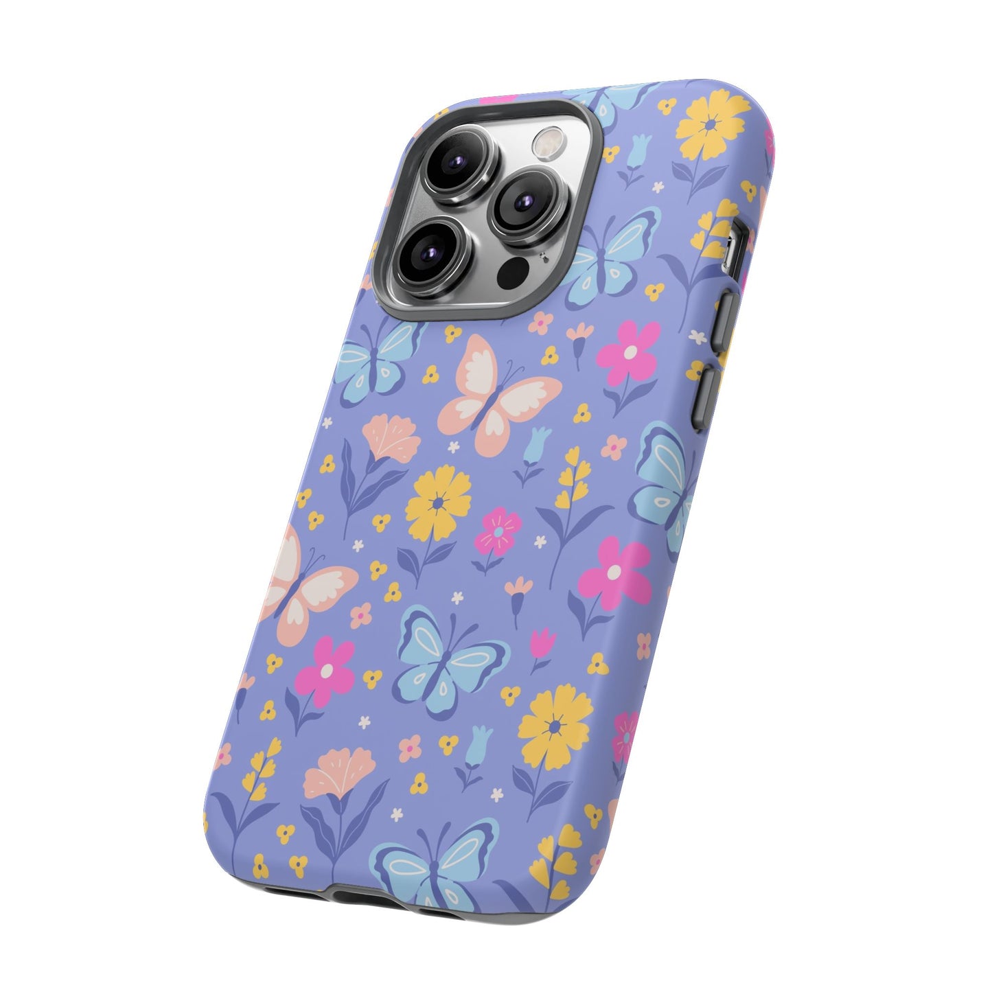 Lavender Butterflies: Tough Cases for iPhone, Samsung Galaxy and Google Pixel