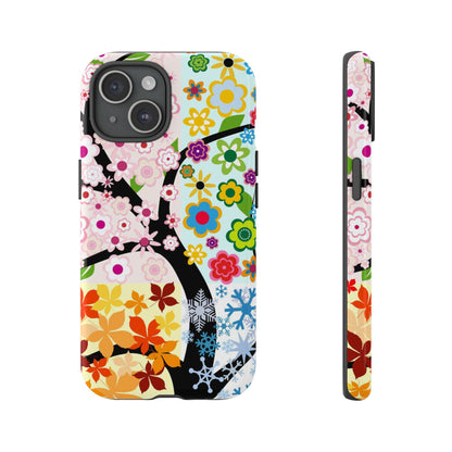 Four Seasons: Fall, Winter, Spring and Summer inspired phone case for iPhone, Samsung Galaxy and Google Pixel devices