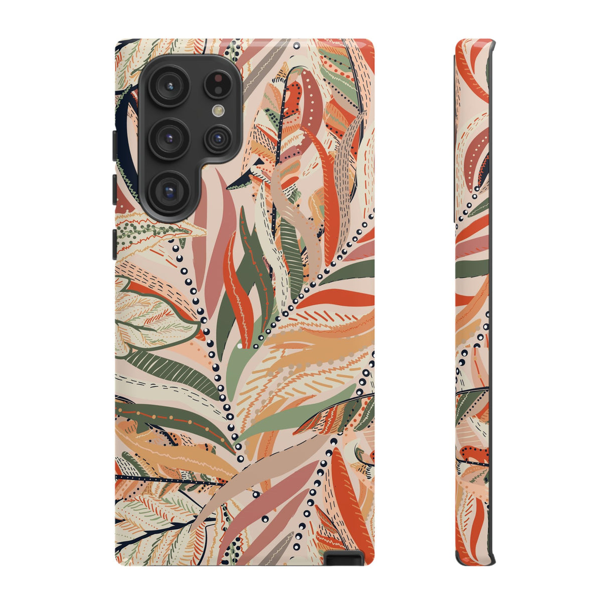 Terracotta Leaves Phone Case: Nature‑Inspired Art for iPhone, Samsung Galaxy and Google Pixel devices