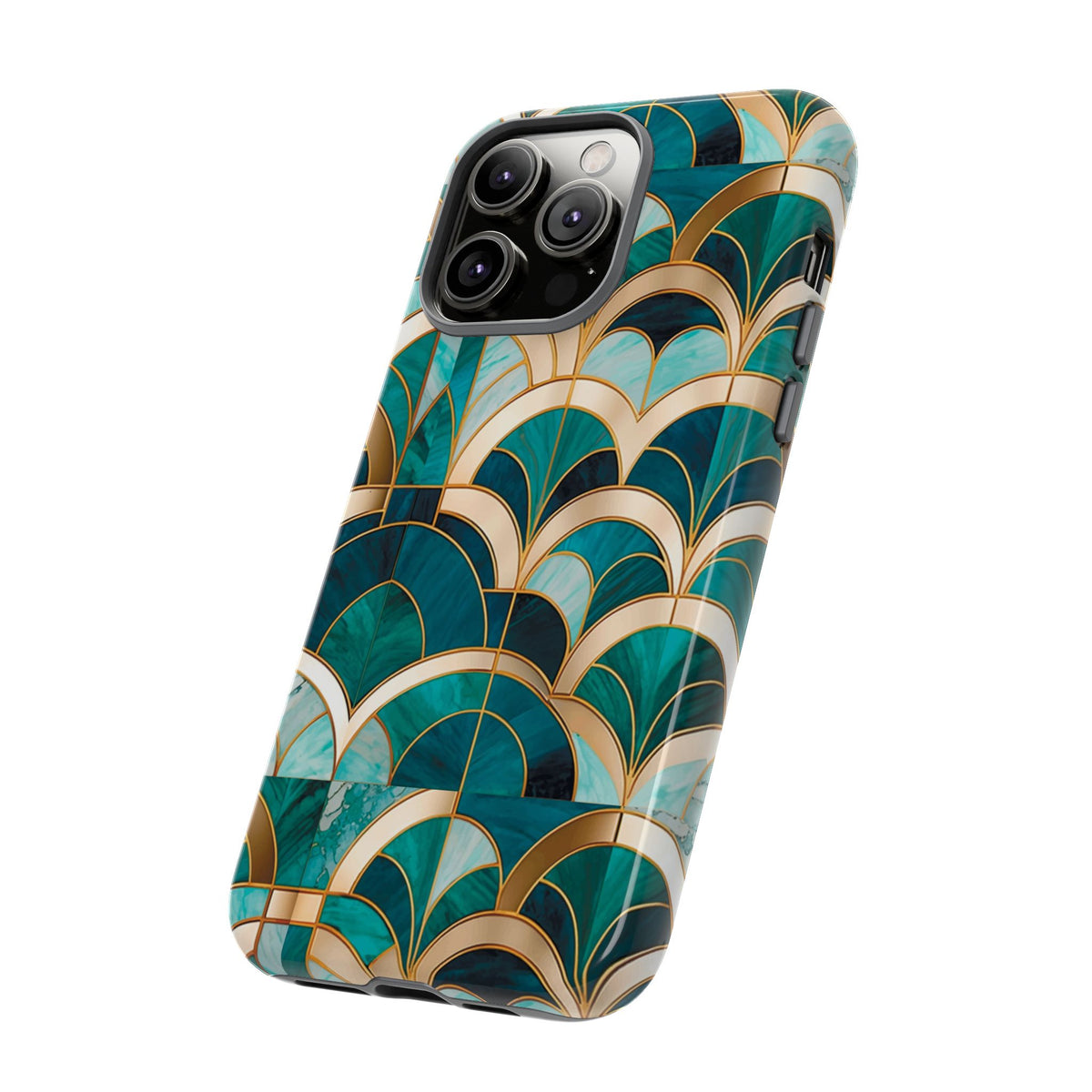 Emerald Deco: Vintage Plush Phone Case for iPhone, Samsung Galaxy and Google Pixel devices