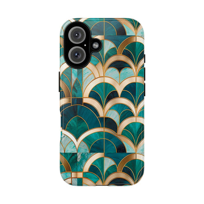 Emerald Deco: Vintage Plush Phone Case for iPhone, Samsung Galaxy and Google Pixel devices